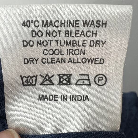 Love Sam Blue Alexe Bomber Jacket Floral Embroidered V-Neck Zip Size Medium M - Picture 12 of 12